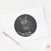 Sticker Rond Grand-duc d'Amérique — par BurnsInHell (Enveloppe)