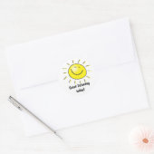 Sticker Rond Grand écoute Sunshine Encouragement de l'enseignan (Enveloppe)