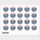Sticker Rond Grand emploi Blue Enseignant Encouragement (Feuille)