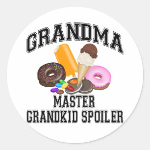 Sticker Rond Grand-enfant Spoiler Grand-mère