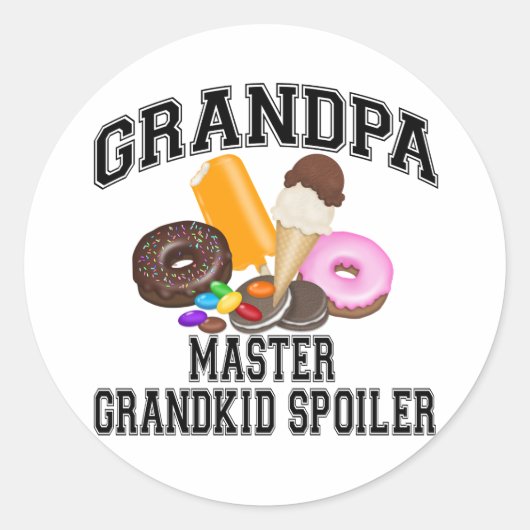 Sticker Rond Grand-enfant Spoiler grand-père (Devant)