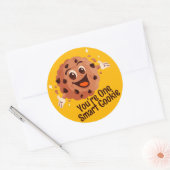 Sticker Rond Grand Enseignant étudiant au travail (Enveloppe)