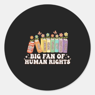 Sticker Rond Grand Fan des Droits de l'Homme Égalité