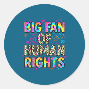 Sticker Rond Grand fan des droits de l'homme rétro protestation