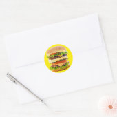 Sticker Rond Grand hamburger (Enveloppe)