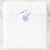 Sticker Rond Grand héron bleu (Sac)