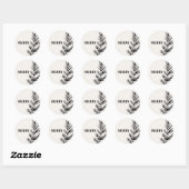 Sticker Rond Grand Joyeux & Feuilles (Feuille)