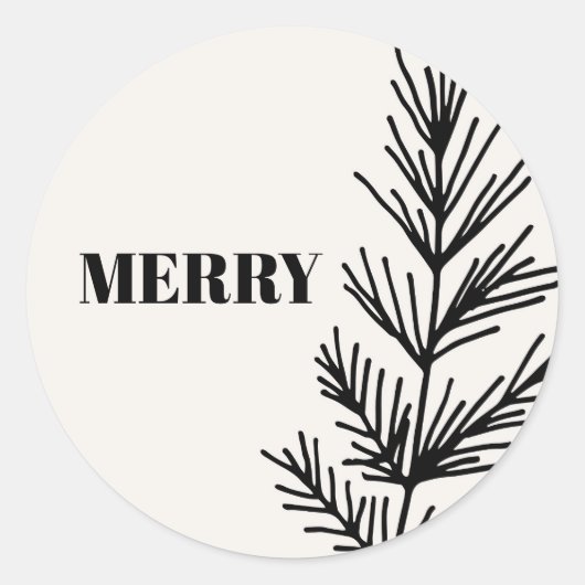 Sticker Rond Grand Joyeux & Feuilles (Devant)