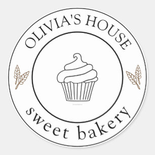 Sticker Rond Grand logo personnalisé fait maison Personnalisé C