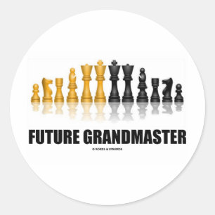 Sticker Rond Grand-Maître Futur (jeu d'échecs)