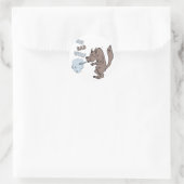 Sticker Rond Grand Mauvais Loup (Sac)
