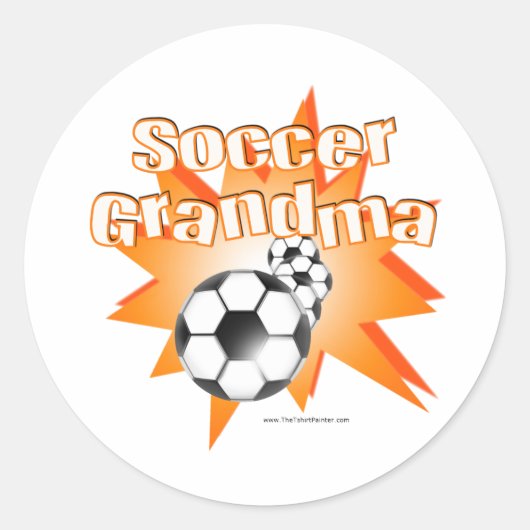 Sticker Rond Grand-mère de football (Devant)