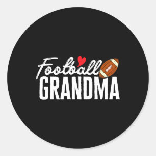 Sticker Rond Grand-Mère De Football Joueur Football Grand