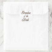 Sticker Rond Grand-mère de la mariée Classy Browns (Sac)