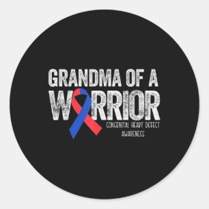 Sticker Rond Grand-Mère D'Un Chd De Guerrier Défaut Du Coeur Co