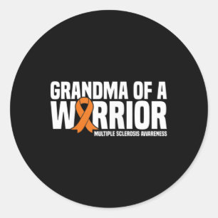 Sticker Rond Grand-Mère D'Un Guerrier Mme Sclérose En Plaques