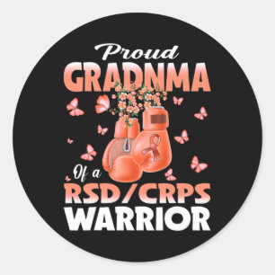 Sticker Rond Grand-Mère Fière D'Un Ccrps Rsd Boxi De Sensibilis