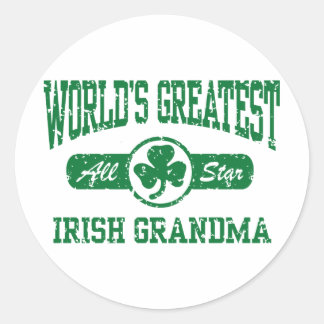 Sticker Rond Grand-mère irlandais