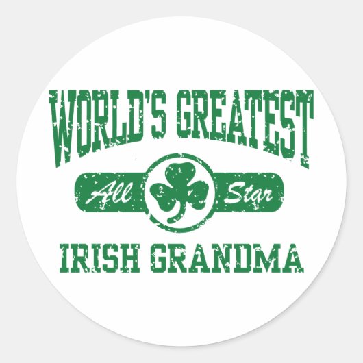 Sticker Rond Grand-mère irlandais (Devant)