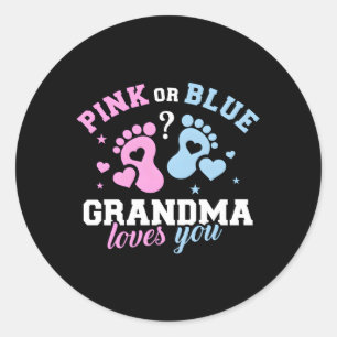 Sticker Rond Grand-mère révélatrice du genre