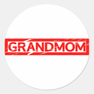 Sticker Rond Grand-mère Stamp