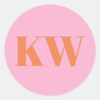 Grand Monogramme Personnalisé Rose Orange