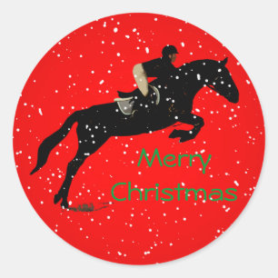 Sticker Rond Grand Noël équestre de Jumpin