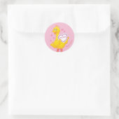 Sticker Rond Grand Oiseau de la Saint-Valentin (Sac)