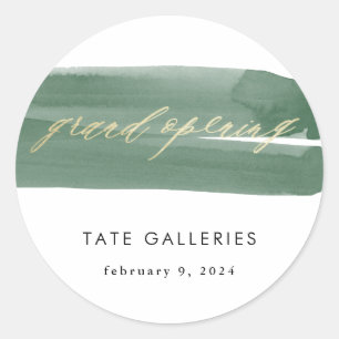 Sticker Rond Grand ouverture Green Ribbon