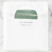 Sticker Rond Grand ouverture Green Ribbon (Sac)