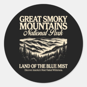 Sticker Rond Grand parc national des Smoky Mountains Randonnée 