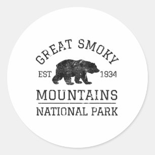 Sticker Rond Grand Parc national des Smoky Mountains Tennessee