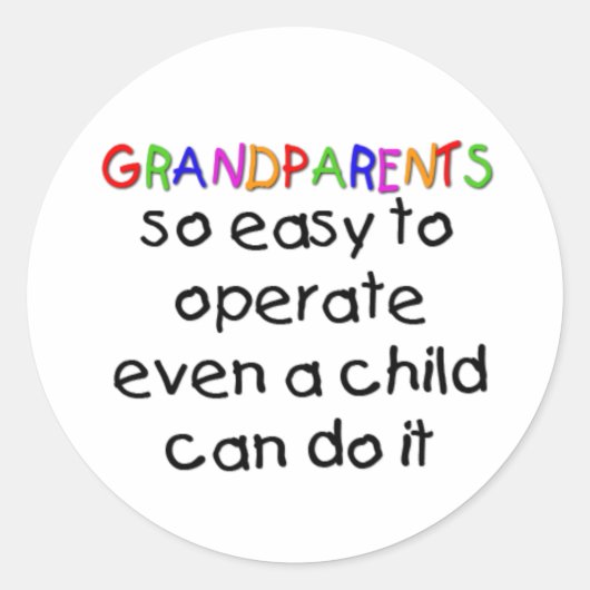 Sticker Rond Grand-parents Amour (Devant)