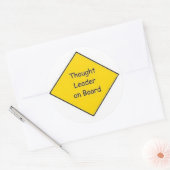 Sticker Rond Grand penseur leader à bord (3 pouces) (Enveloppe)