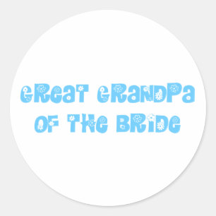 Sticker Rond Grand-père de la mariée