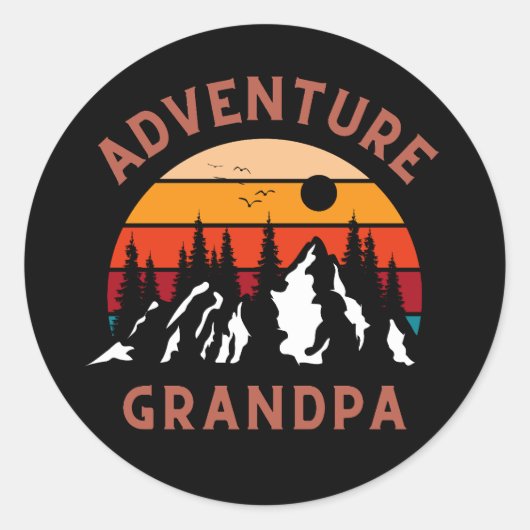 Sticker Rond Grand-père de l'aventure (Devant)