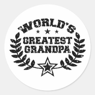 Sticker Rond Grand-père du monde
