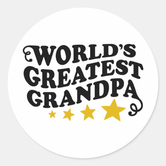 Sticker Rond Grand-père du monde (Devant)
