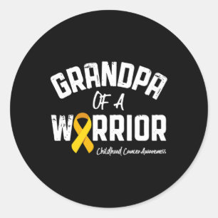 Sticker Rond Grand-Père D'Un Guerrier Gi De Sensibilisation Au