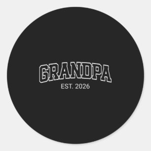 Sticker Rond Grand-père Établi 2026 1ère fois Grand-p pour être