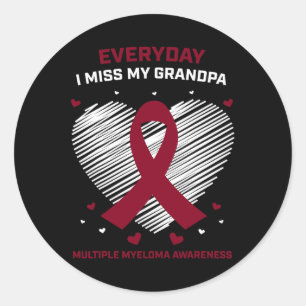 Sticker Rond Grand-père Myélome multiple Grand-père Cancer du S