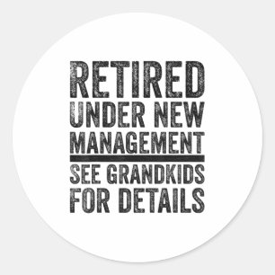 Sticker Rond Grand-père Papa Retraité Hommes Meilleure retraite