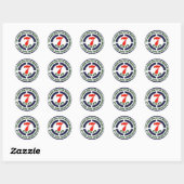 Sticker Rond GRAND PHOQUE Mauresque Américain (Feuille)