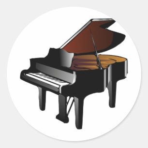 Sticker Rond Grand Piano