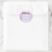Sticker Rond Grand pot Mason & Lavande Violet Faveur rustique (Sac)