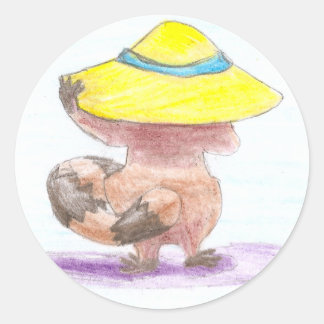 Sticker Rond Grand Raccoon Casquette