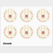 Sticker Rond Grand Rectangle double bonheur Mariage chinois (Feuille)