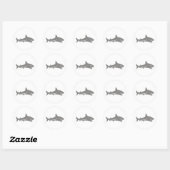 Sticker Rond Grand requin blanc (Feuille)