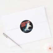 Sticker Rond Grand requin blanc (Enveloppe)