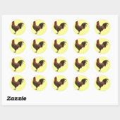 Sticker Rond Grand Rocher rouge (Feuille)